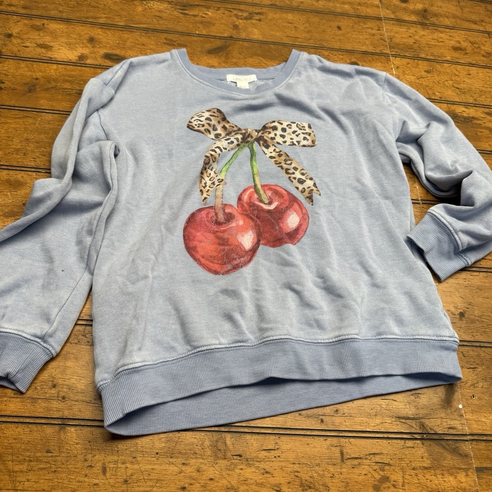 Full‎ Tilt Girl's Long Sleeve Star Patch Burgundy Crewneck (Girls XLarge)